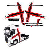 Adesivos Miniatura 1 32 Volvo Fh Performance Vermelho Preto