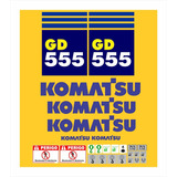 Adesivos Motoniveladora Komatsu Gd 555 Cor Padrão