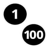 Adesivos Numéricos 1 Ao 100 Carro Armário Mesas Preto