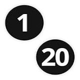 Adesivos Numéricos 1 Ao 20 Carro Armário Mesas