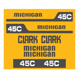 Adesivos Pá Carregadeira Compatível Com Michigan Clark 45c