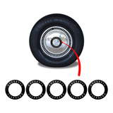 Adesivos Preto Calota Chevette Tubarão 5 Unidades Kit Preto