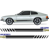 Adesivos Puma Gtb V8 Faixa Lateral Par 1980 Dourado
