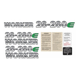 Adesivos Resinado Compatível Volkswagen 26 260e Worker Mk105 Cor Emblemas 26 260e Worker Resinado Etiquetas