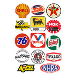 Adesivos Retrô Vintage Vidro Lata Carro Antigo 14 Unidades