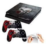 Adesivos Slim Skin Para Console E Controles The Punisher