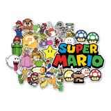 Adesivos Super Mario Nintendo Game Notebook Mala Kit 29unid 