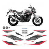 Adesivos Yamaha Fazer 250 2017 2018 Moto Branca Emblemas