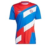 Adidas Camisa Masculina Pré Jogo FC Bayern Vermelho Azul Royal Brilhante M