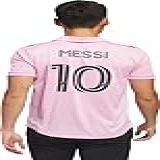 Adidas Camisa Masculina Soccer Messi 10 Inter Miami CF 22 23 Autêntica Feita Com Materiais 100 Reciclados Rosa GG