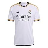 Adidas Camiseta Masculina Real Madrid 23 24 Home Uma Camisa Elegante E Leve Com Detalhes Dourados E História Lendária Do Futebol Branco G