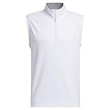 Adidas Colete De Golfe Masculino Com Zíper Elevado Branco G