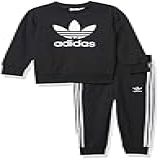 Adidas Conjunto De Agasalho Original Para Bebês Meninas Blusa Preto Branco Parte Inferior Preto Branco 18M EUA Parte Superior Preto Branco Parte Inferior Preto Branco 18M