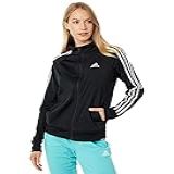 Adidas Jaqueta De Tricô Feminina Essential Com 3 Listras Preto G