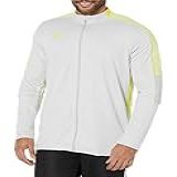 Adidas Jaqueta Masculina Tiro 21 Track Team Cinza Claro Amarelo Brilhante M