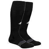 Adidas Metro IV Soccer Socks 1 Pack Black White Night Grey Large