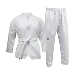 Adidas Unisex WT Taekwondo Student Dobok Without Stripes Artes Marciais WTF Adulto Crianças Uniforme Branco 170 Cm