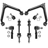 ADIGARAUTO Kit De Suspensão Dianteira Superior E Inferior Braço De Controle Junta Esférica Barra Estabilizadora Barra De Direção Adequado Para Dodge Ram 1500 2Wd 2002 2005 8 Peças
