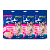 Aditivo Areia Higiênica Gato Pipicat Floral 500g 3 Unidades