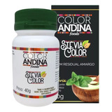 Adoçante Stevia Color Andina 100 Natural Em Pó Pote 40g Sem Sabor Residual Amargo