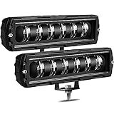 Adzoon Barra De Luz LED De 15 24 Cm 2 Peças 60 W Linhas únicas Feixe De Pontos Finos Luzes De Trabalho Off Road Luz De Reserva Para Caminhão ATV SUV UTV Motocicleta E Barco