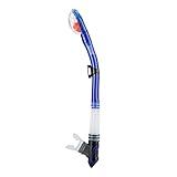 Aegend Snorkel Seco Azul Snorkel De Mergulho Sem Respiração Fácil Para Mergulho Com Snorkel Mergulho Livre Com Válvula De Secagem Superior E Bocal De Silicone De Grau Alimentício Para Jovens