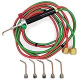 AeKeatDa Kit De Pistola De Solda De Mini Tocha A Gás Com 5 Pontas Adequadas Para Mangueiras Reparo E Construção De Joias Hobbistas Artesanato