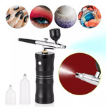  Aerógrafo Kit Profissional Compressor Recarregável
