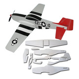 Aeromodelo P 51 Mustan Amb 100cm Kit P Montar Isopor Depron