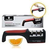 Afiador Amolador De Facas E Tesouras 3 Em 1 Profissional O Melhor Amolador De Facas De Cozinha Que Realmente Funciona Para Facas Amolação Em Cerâmica E Aço Inox Tesouras Cuttero Vermelho