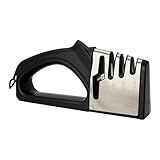 Afiador Amolador De Facas E Tesouras 4 Em 1 Profissional O Melhor Amolador De Facas De Cozinha Que Realmente Funciona Para Facas De Cerâmica E Aço Tesouras Cuttero Branco Cuttero Prata