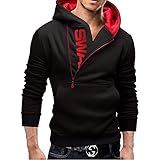Agasalho De Moletom Masculino Slim Fit Canguru Estilizado