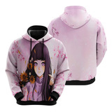 Agasalho Masculino Canguru Capuz Sublimado Personagem Hinata