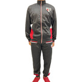 Agasalho Trilobal Classic São Paulo Masculino Preto E Verm