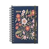 AGENDA 2024 TECA ANA LUIZA ESPIRAL DUPLO DIÁRIA PEQUENA FLORA