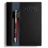 Agenda 2026 Diária Planner Diário Anual Agenda Planejamento Caderno De Anotações Diário Executiva Formato A5 Capa Dura Couro Sintético Índice Telefonico 344 Páginas