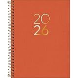 Agenda Diária 2026 Executiva Espiral 17-7 X 24 Cm Lume - LARANJA