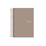 Agenda Executiva Espiral Diária 2024 12 9x18 7cm Napoli Cores Tilibra