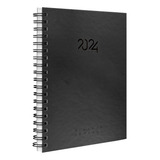 Agenda Planner Semanal 2024 Spot Colors Cores Preto Verniz