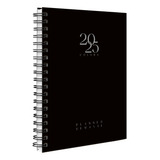 Agenda Planner Semanal Capa Dura Spot Colors Preto Prata