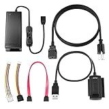 AGPTEK Unidade Sata Pata Ide Para Cabo Conversor Adaptador Usb 2 0 Para Disco Rígido Hdd 2 5 3 5 Compatível Com Usb 1 1 2 0 3 0 Com Adaptador De Alimentação Ca Externo Incluído