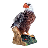 Aguia No Tronco Estatueta De Decoração Resina Espanta Pombo