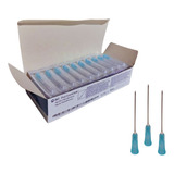 Agulha Bd Azul 23g 30x0 60 Mm Antiga 30x7 22g Preta 100un