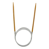 Agulha Circular Para Tricô Bambu E Aço Círculo 100cm Lã