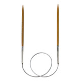 Agulha Circular Para Tricô Bambu E Aço Círculo 40cm Lã Cor Numero 3 5