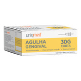 Agulha Gengival Curta Uniqmed 30g Caixa 100 Unidades Odonto