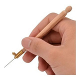 Agulha Para Bordar Crochê Pedraria Kit Com 3 Agulhas