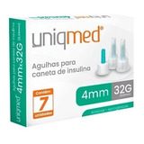 Agulha Para Caneta De Insulina 4mm 32g C 7 Un Uniqmed