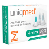 Agulhas Para Caneta De Insulina 4mmx32g Cx 7un Uniqmed