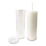 Aib Vela Pvc 7 Dias Branca 14cm 220g Votiva Anti Chama